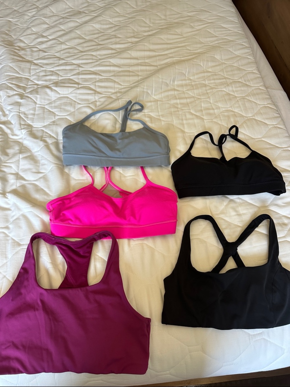 (5) Lululemon Size 8 Sports Bras